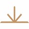 Ekena Millwork Saratoga Timber Gable Bracket, Western Red Cedar, 108"W x 63"H x 1 1/2"D x 5 1/2"F, 14/12 Pitch GBW108X63X0206SAR00SWR - alternate 1